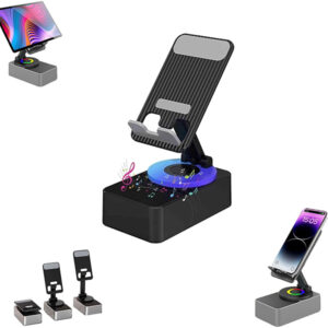Peonly 3 in 1 Bluetooth Speaker Portable Power Bank Phone Holder